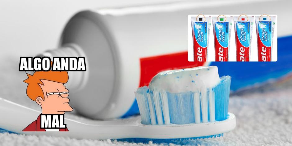 Este es el mensaje oculto detrás de los códigos de colores en las pastas dentales.