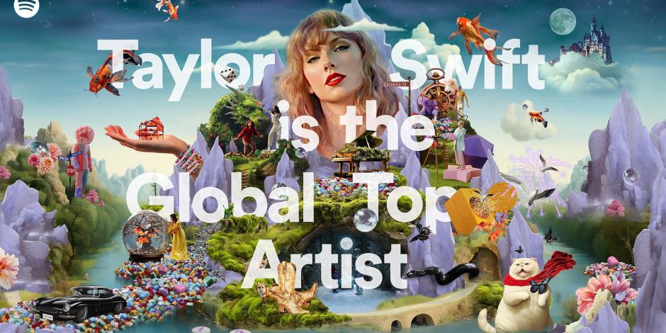 Taylor Swift es la reina del streaming, la más escuchada en Spotify 2023