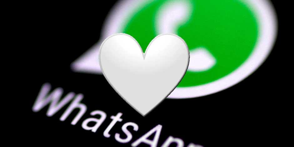 El corazón blanco es uno de los miles de emojis disponibles en WhatsApp