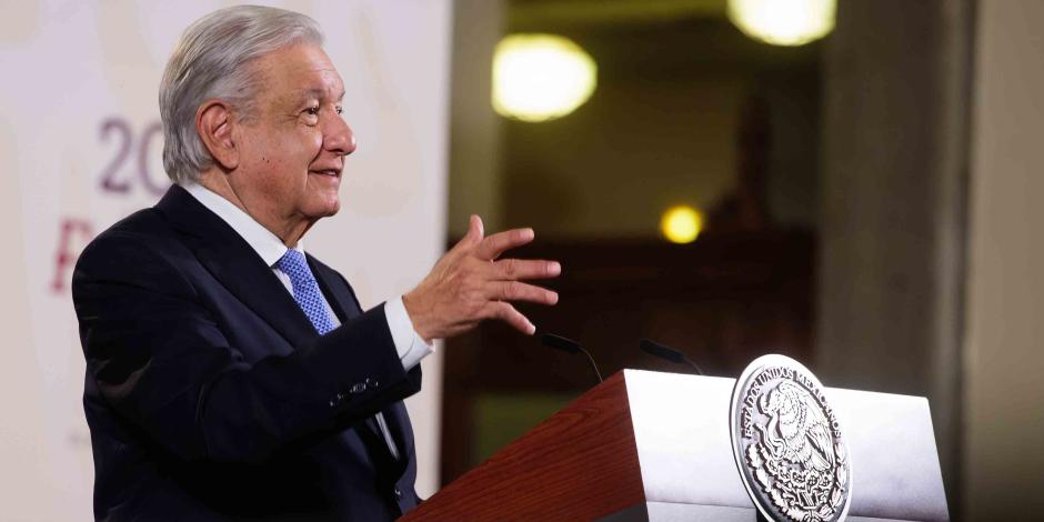 El Presidente de México, Andrés Manuel López Obrador, en conferencia de prensa.