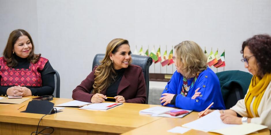 Mara Lezama, gobernadora constitucional de Quintana Roo, en la reunión.