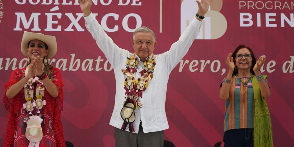 Presidente López Obrador, durante el evento en Pungarabato, Guerrero.
