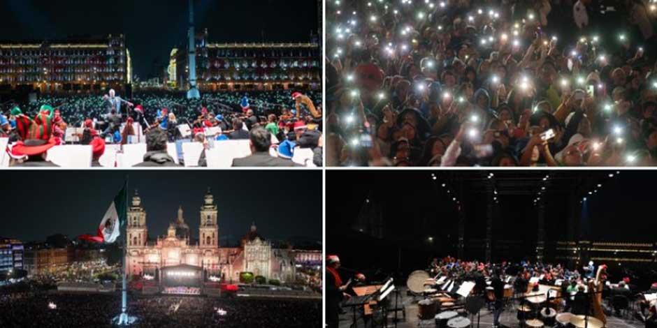 Filarmónica de la Ciudad de México ofrece concierto en el Zócalo