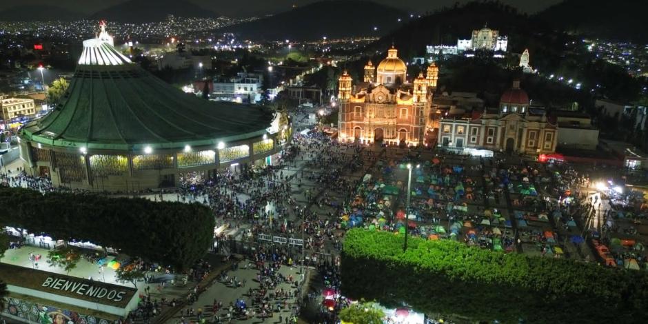 Una imagen desde el aire de la Basílica de Guadalupe