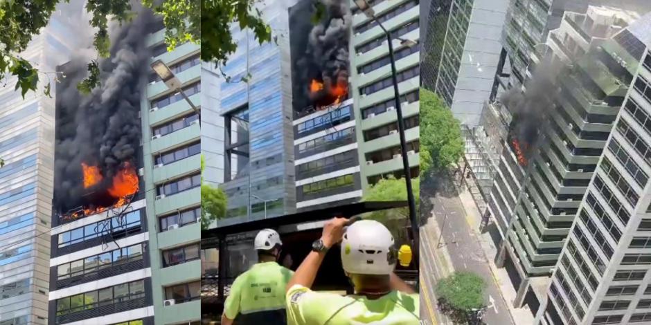 Explosión e incendio cerca del Ministerio de Trabajo en Argentina deja un mujer sin vida y decenas de heridos.