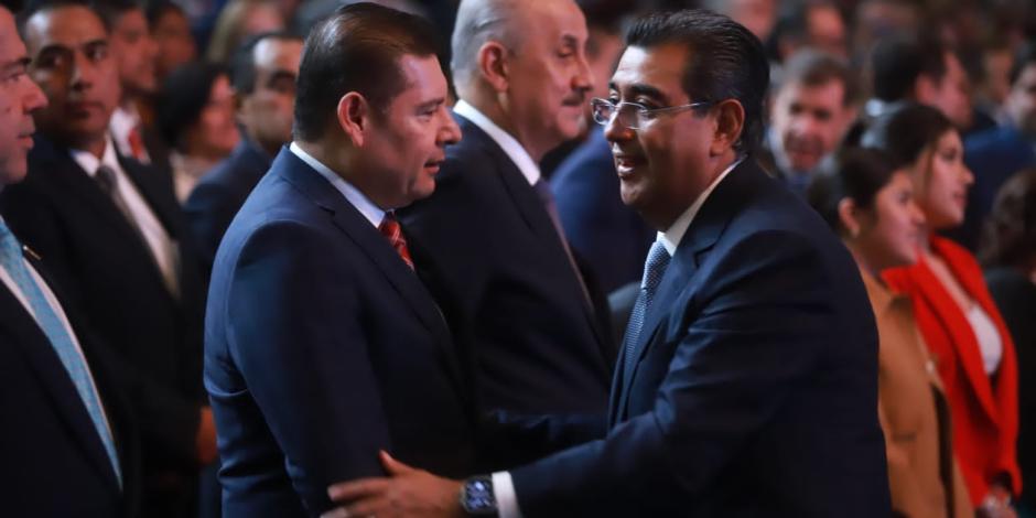 'En Puebla hay gobierno humano con Sergio Salomón Céspedes', afirma Alejandro Armenta.
