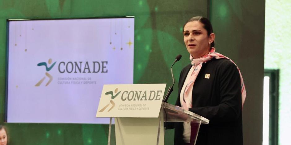La titular de la Comisión Nacional de Cultura Física y Deporte (CONADE), Ana Gabriela Guevara