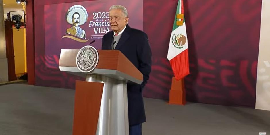 Andrés Manuel López Obrador este martes 19 de diciembre en Palacio Nacional.