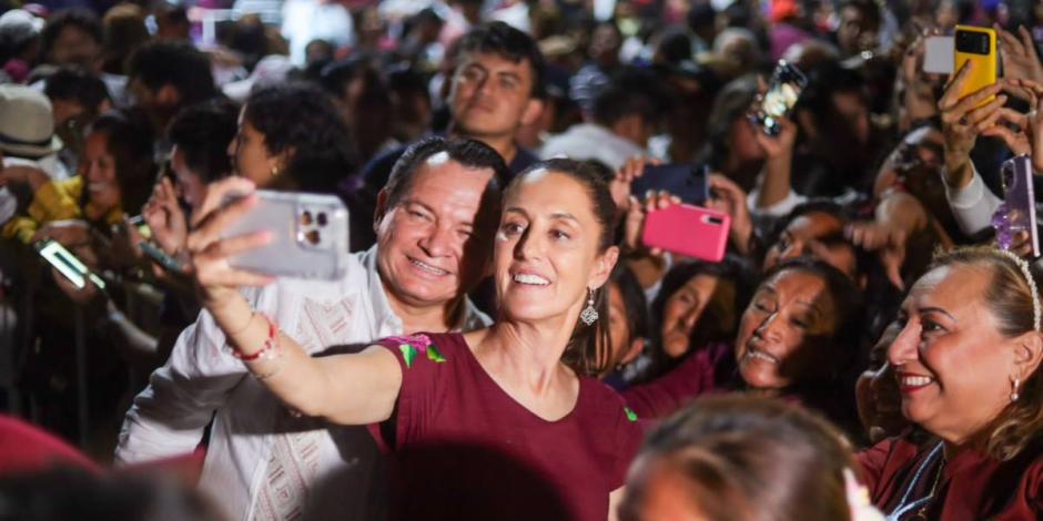 'Le espera lo mejor a México en 2024', asegura Claudia Sheinbaum desde Yucatán.