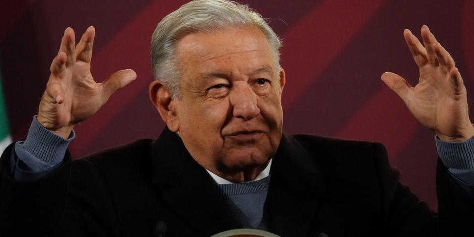 Andrés Manuel López Obrador, presidente de México, durante una conferencia matutina
