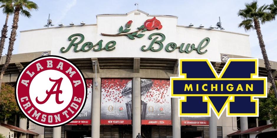 En la edición 110 del Rose Bowl, Michigan Wolverines es favorito ante Alabama Crimson Tide