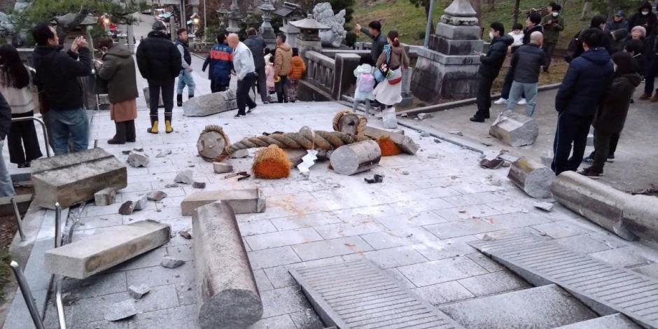 Escombros en Japón después del sismo.