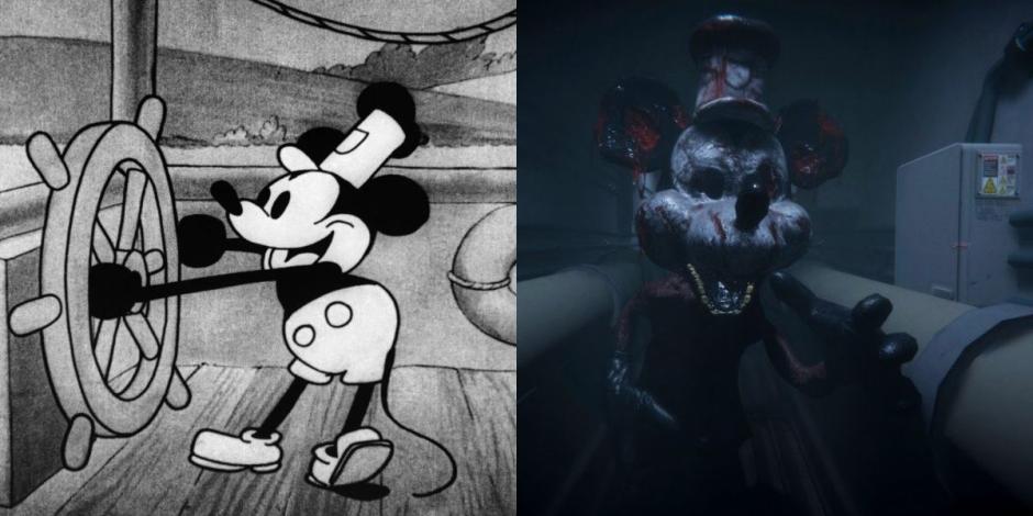 Un estudio de videojuegos independientes tomó la imagen recién liberada de Steamboat Willie, de Disney, para usarlo como un temible villano.