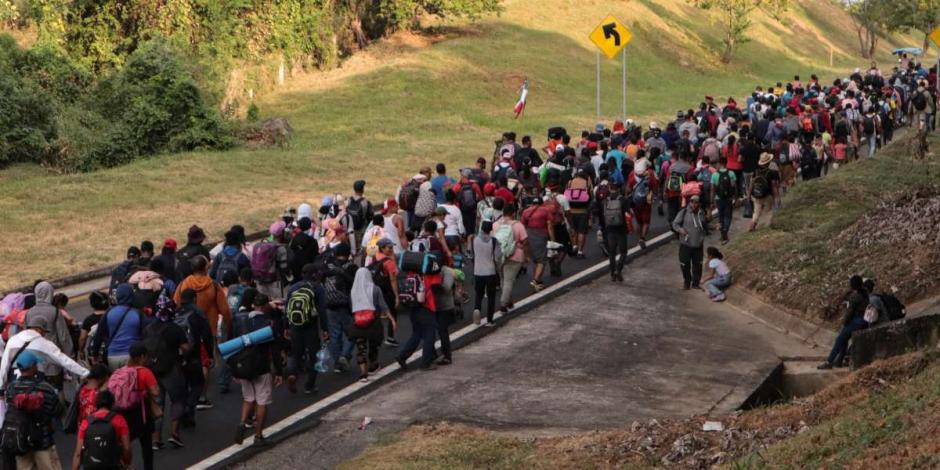 Caravana migrante se desintegra en Chiapas.