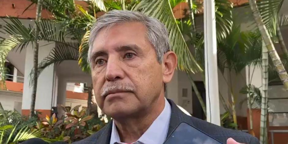 El alcalde de Cuernavaca, José Luis Urióstegui, en entrevista colectiva, ayer.