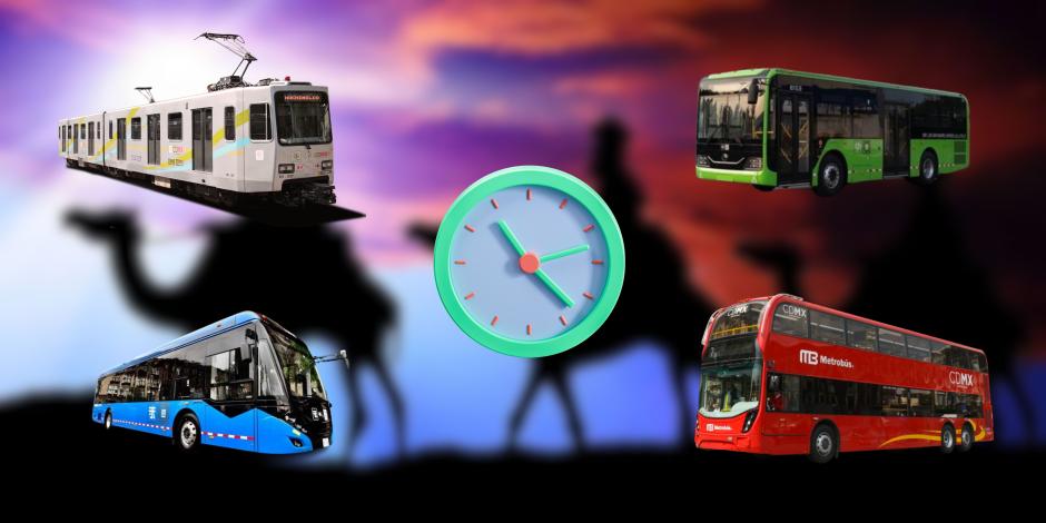 Día de Reyes: Este es el horario extendido del 6 de enero en el Metrobús, RTP, Trolebús y Tren Ligero