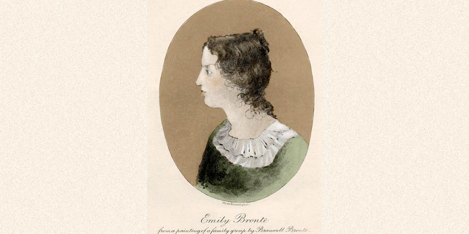 Emily Brontë (1818-1848),  en un retrato hecho por su hermano Branwell.