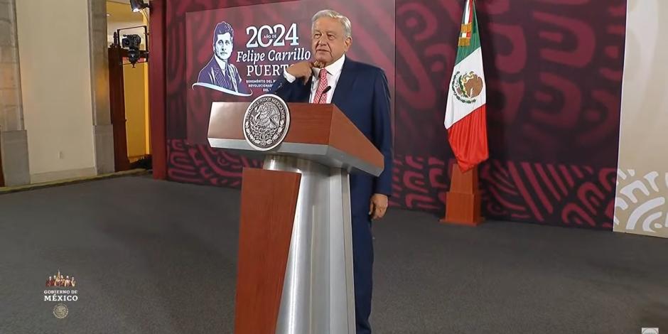 Andrés Manuel López Obrador este lunes 2 de enero del 2024.
