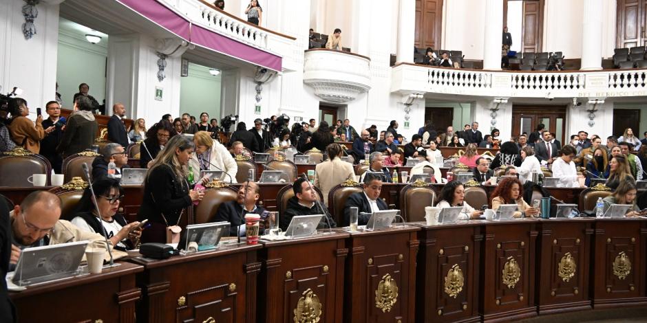 Sesión en el pleno del Congreso de la Ciudad de México, el pasado 8 de enero.
