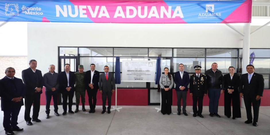 Tere Jiménez inaugura las instalaciones de la nueva aduana de Aguascalientes.
