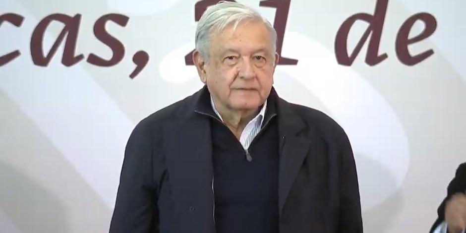 Andrés Manuel López Obrador desde Zacatecas.