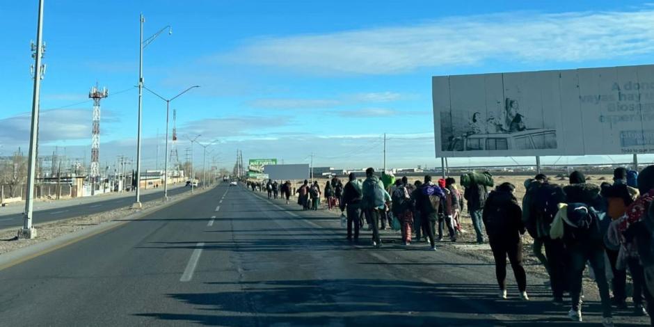 Sin freno flujo de migrantes hacia Ciudad Juárez, Chihuahua.