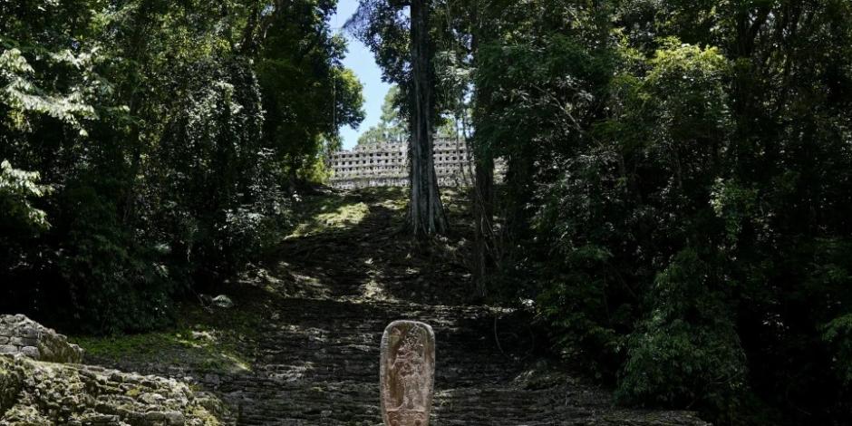 Vista del sitio arqueológico maya de Yaxchilán en el estado de Chiapas.