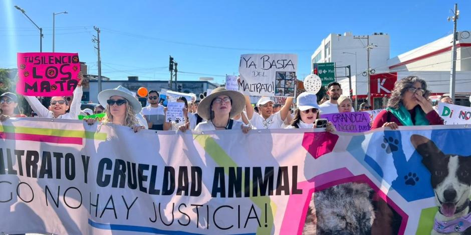 Familias completas participaron en la marcha de ayer en la capital de Sinaloa.