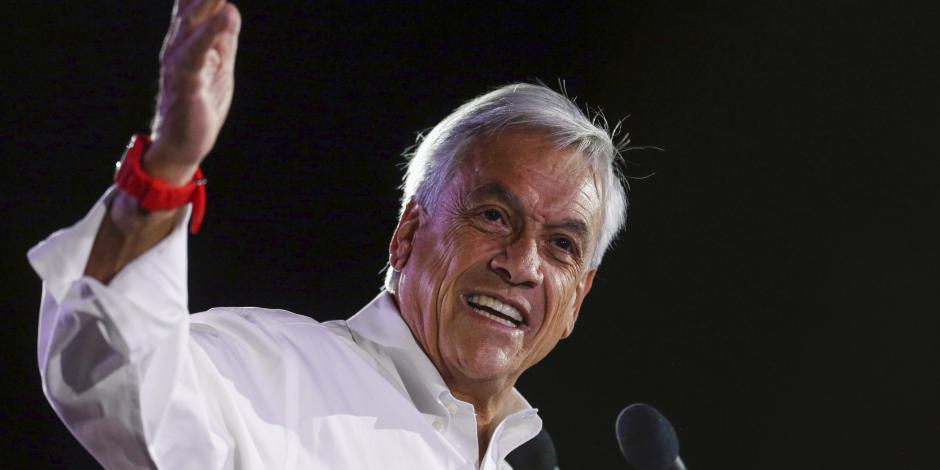 Sebastián Piñera, en un evento político, en 2017.