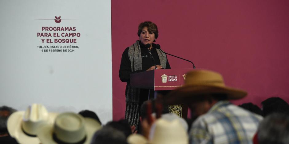 La gobernadora constitucional del Estado de México, Delfina Gómez.