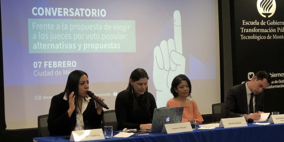 Participación de México Evalúa en un conversatorio sobre la reforma, ayer.
