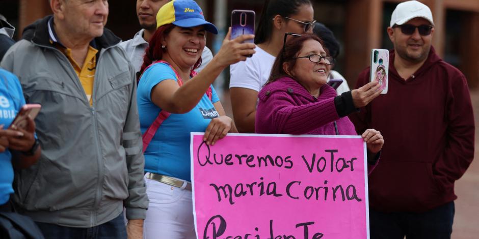 Residentes en el exterior realizan marchas en apoyo a la opositora María Corina Machado, el fin de semana.