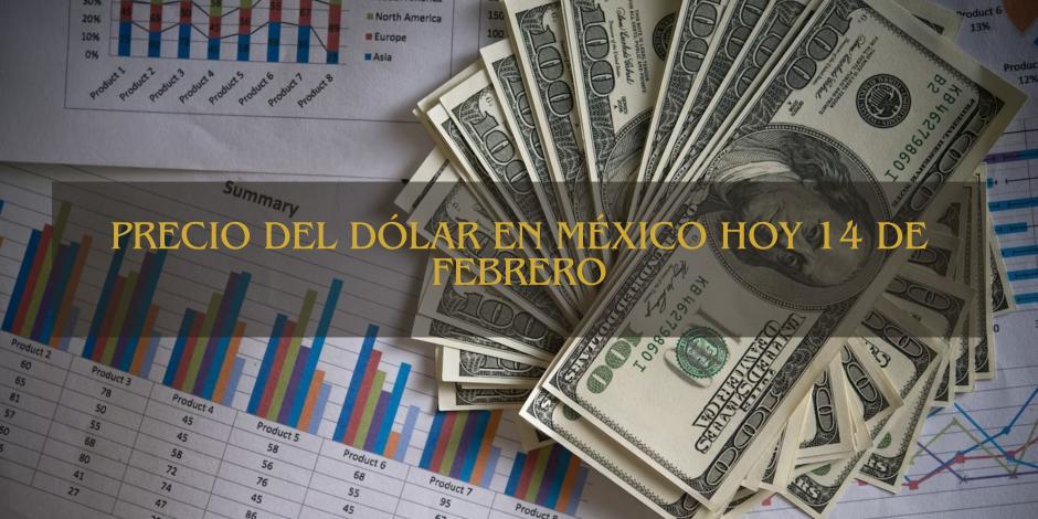 Precio del dólar hoy 14 de febrero en los principales bancos de México.