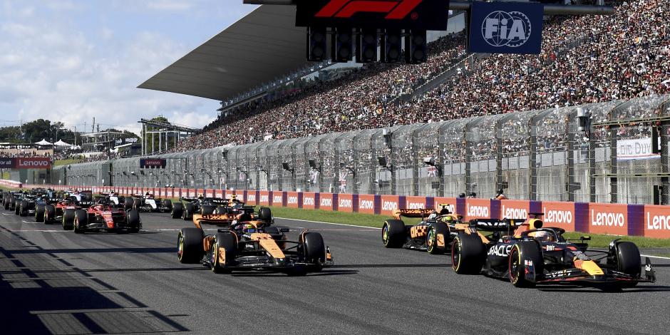 Los monoplazas previo al comienzo del Gran Premio de Japón de la pasada campaña de F1.