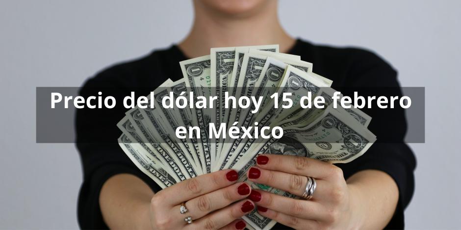 Precio del dólar hoy 15 de febrero: Conoce en cuánto se cotiza en los principales bancos de México.