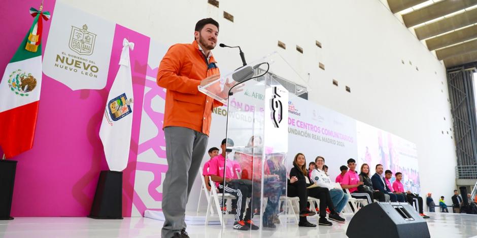 El Gobernador Samuel Alejandro García Sepúlvedaencabezó la presentación del equipo seleccionado que competirá en el Desafío Mundial 2024 de la Fundación Real Madrid