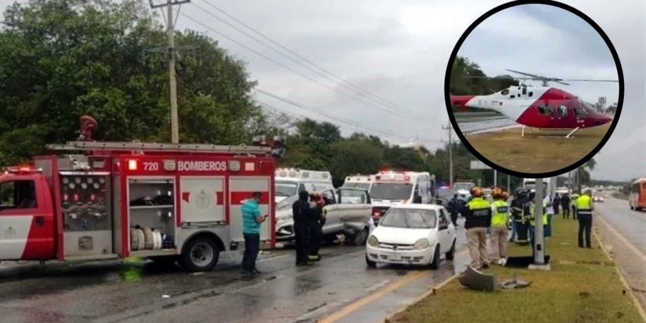 Al menos seis personas murieron por un accidente en una carretera de Quintana Roo.