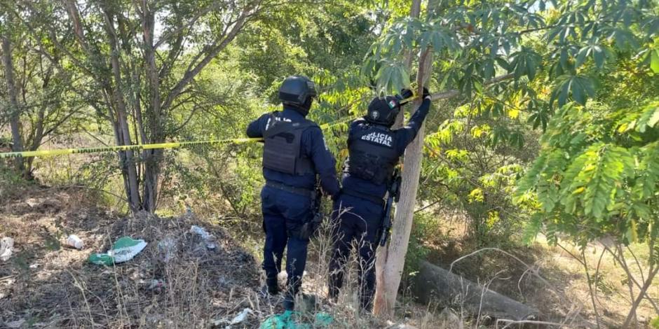 En este sitio de la capital de Sinaloa fue encontrado uno de los cuerpos, ayer.