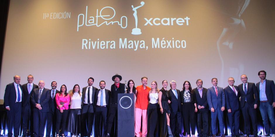 Organizadores de los Premios Platino, actrices y actores, ayer tras la lectura de candidaturas en la Cineteca Nacional.