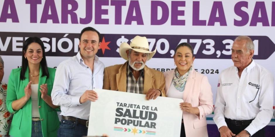 Gobernador Manolo Jiménez entrega Tarjeta de la Salud Popular