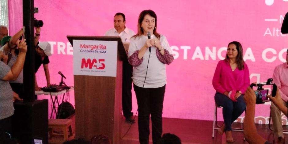 Margarita González Saravia, candidata de MAS al gobierno del estado de Morelos