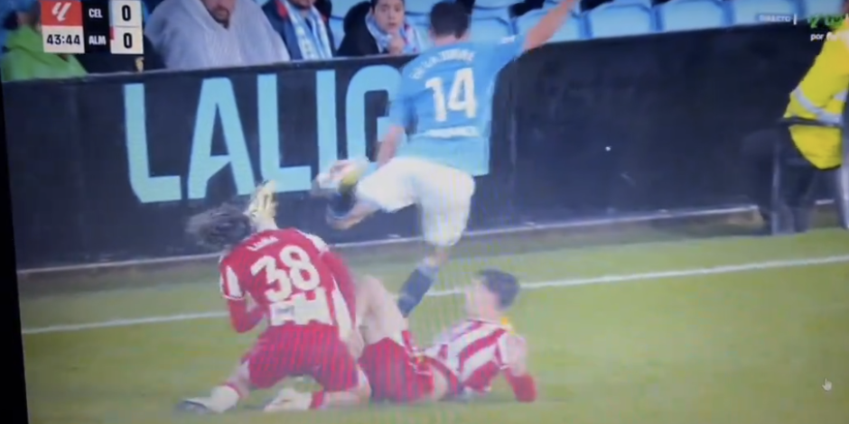 El mexicoargentino Luka Romero sufrió una escalofriante patada en la cara de parte de uno de sus compañeros en el juego entre Celta de Vigo y Almería.