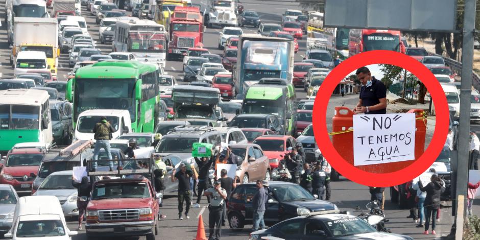 Debido a la escasez de agua y la inseguridad, pobladores y transportistas alistan un bloqueo en la autopista México-Pachuca el 10 y 11 de marzo.
