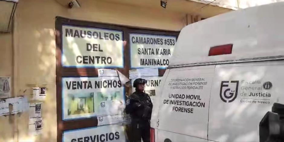 Fiscalía de CDMX localiza restos de personas desaparecidas en funeraria de Azcapotzalco.