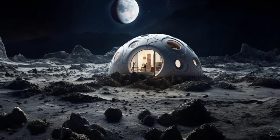 La NASA planea construir casas y laboratorios en la superficie lunar.