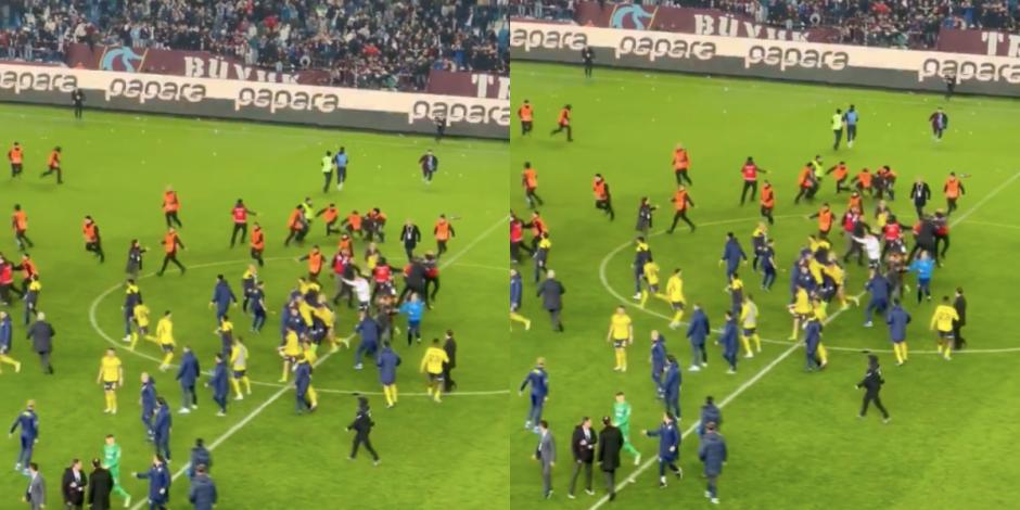 El partido entre el Fenerbahçe y el Trabzonspor terminó en una batalla campal
