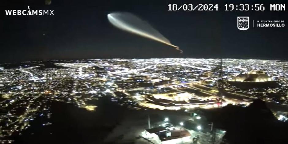 Así se vio el lanzamiento del cohete Falcon 9 de Space X en México.
