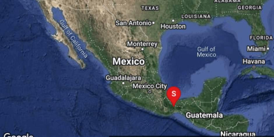 Temblor hoy. Se registra sismo magnitud 5.0 en Matías Romero, Oaxaca.