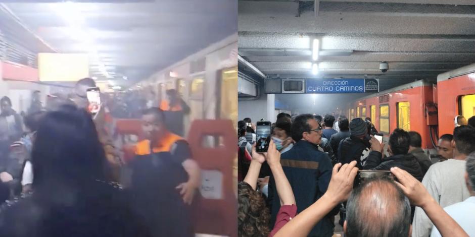 Desalojan usuarios en el Metro Hidalgo por presencia de humo.