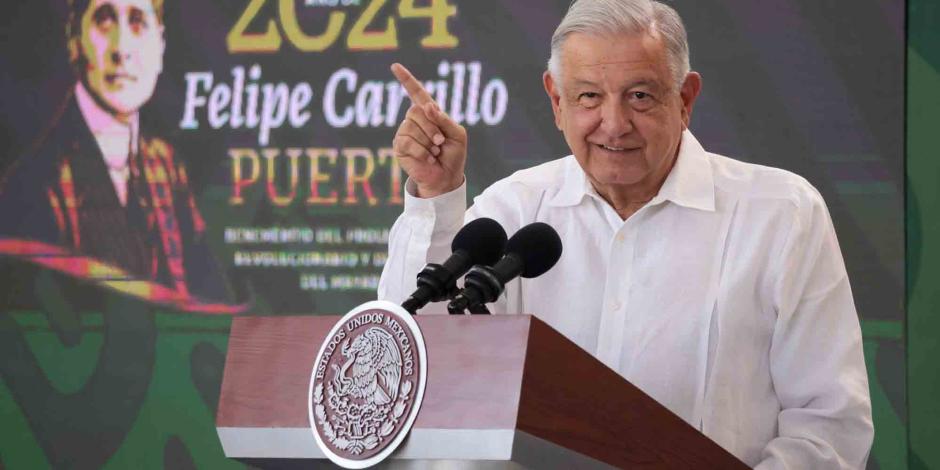 El Presidente Andrés Manuel López Obrador, en conferencia de prensa.